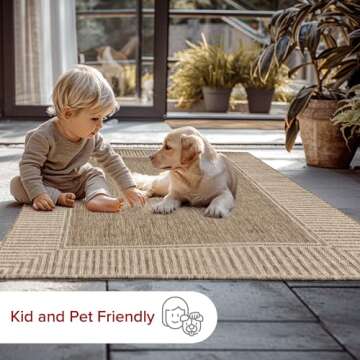 nuLOOM 10x12 Outdoor Rug, Durable Striped Design