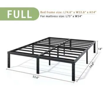 Sturdy LUMUNANCE Metal Bed Frame Full Size for Comfort