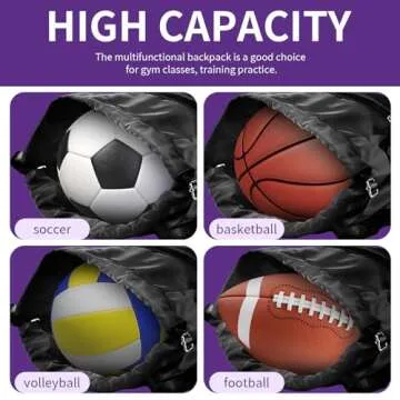 lozzonkoyaa Soccer Bag with Ball Holder and Shoe Compartment