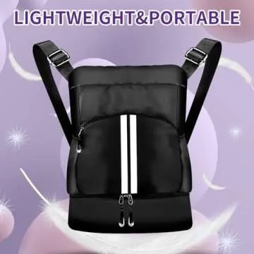 lozzonkoyaa Soccer Bag with Ball Holder and Shoe Compartment