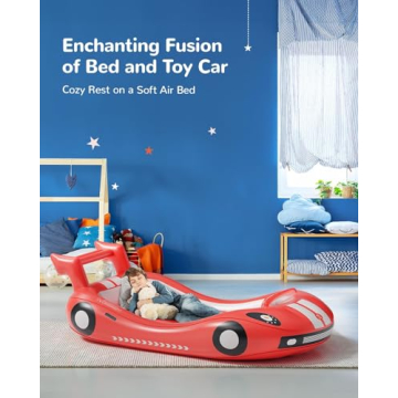 QPAU Inflatable Kids Travel Bed with Safety Sides