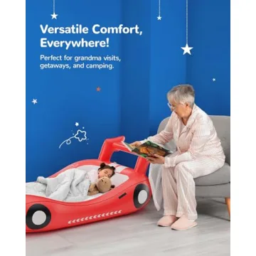 QPAU Inflatable Kids Travel Bed with Safety Sides