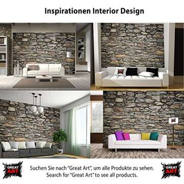 Large Photo Wallpaper – Grey Stonewall – Picture Decoration Modern Stone Pattern Wall Cladding Optic Industrial Design Masonry Image Decor Wall Mural (132.3x93.7in - 336x238cm)