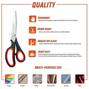 Makasla Pinking Shears for Crafting and Sewing