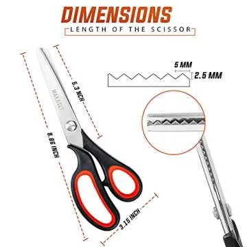 Makasla Pinking Shears for Crafting and Sewing