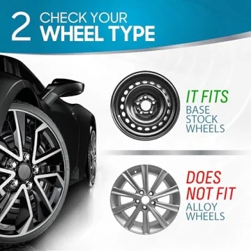 BDK 16 Inch Hubcaps Set - Stylish Snap-On Wheel Covers