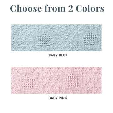 Let's Make Memories Personalized Honeycomb Baby Blanket - Pink- New Baby- Baby Shower- Welcome Baby- 36x50
