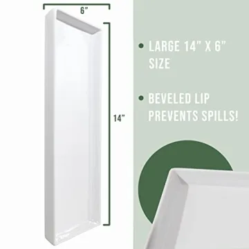 White Ceramic Serving Platters Set of 4 for Entertaining