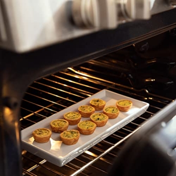 White Ceramic Serving Platters Set of 4 for Entertaining