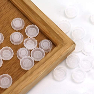 JETEHO 200 Pcs Clear Eyelash Extensions Volume Lashes Fan Glue Cups Ink Caps Tattoo Pigment Quick Bl...