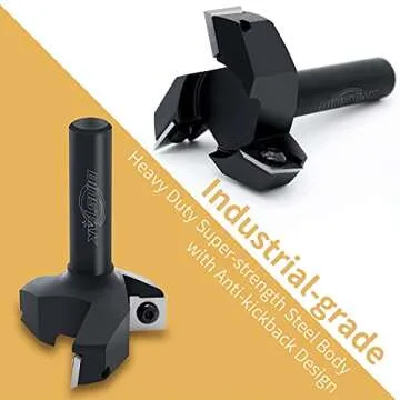 CNC Spoilboard Surfacing Router Bit, 1/2" Shank 2" Cutting Diameter, Insert Carbide Slab Flattening Router Bit Planing Bit Wood Planer Bit by BINSTAK