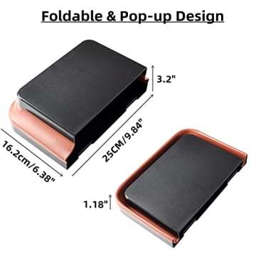 Ettonsun Car Trash Can Cute Car Garbage Can Trash Bin Mini Trash Can for Car Door/Back/Front Seat/Console, Hanging Car Organizer Accessory Interior (Black)