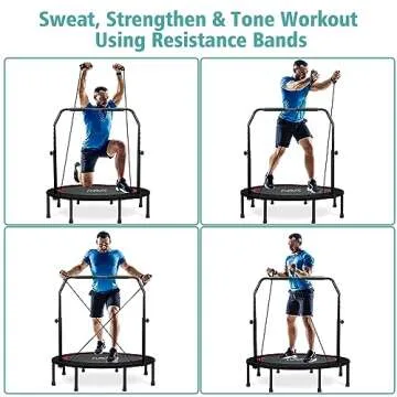 RAVS Mini Trampoline 40"/48" Adjustable Indoor Fitness