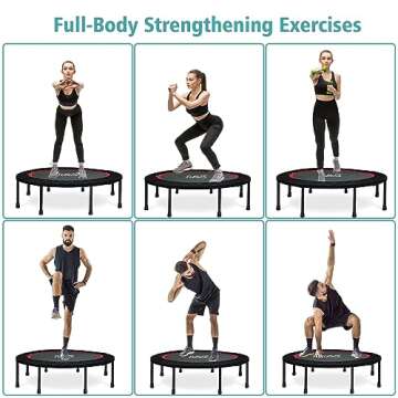 RAVS Mini Trampoline 40"/48" Adjustable Indoor Fitness