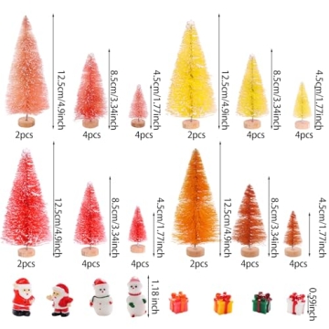 Yookat 48 Mini Christmas Trees for Holiday Decorating