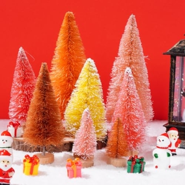 Yookat 48 Mini Christmas Trees for Holiday Decorating