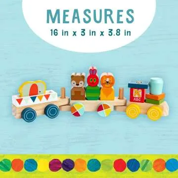 Very Hungry Caterpillar Wooden Train Set - 12 Pieces