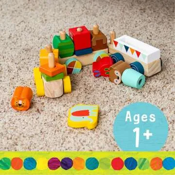 Very Hungry Caterpillar Wooden Train Set - 12 Pieces