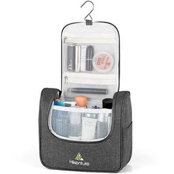 Hikenture Travel Hanging Toiletry Bag Cosmetics, Makeup and Toiletries Organizer | Compact Bathroom ...