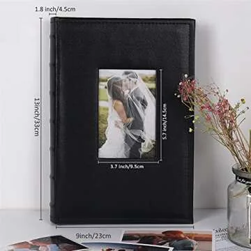 RECUTMS Photo Picture Album 4x6 300 Photos,Small Capacity Premium Leather Cover Wedding Family Photo...