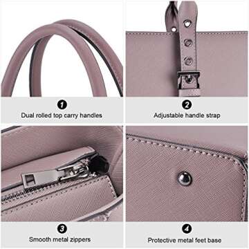 Laptop Bag for Women,15.6 Inch Tote Bag Crossbody Bag,Ideal Gifts for Women Christmas,Multi-Pocket Work Bag,Teacher Bag,Graduation Gifts for College with Professional Padded Compartment