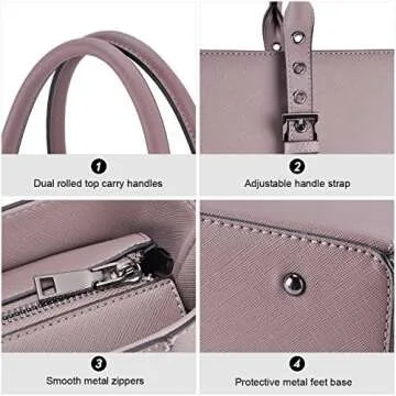 Laptop Bag for Women,15.6 Inch Tote Bag Crossbody Bag,Ideal Gifts for Women Christmas,Multi-Pocket Work Bag,Teacher Bag,Graduation Gifts for College with Professional Padded Compartment