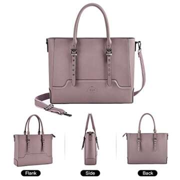 Laptop Bag for Women,15.6 Inch Tote Bag Crossbody Bag,Ideal Gifts for Women Christmas,Multi-Pocket Work Bag,Teacher Bag,Graduation Gifts for College with Professional Padded Compartment