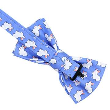 OCIA Cute Pattern Adjustable Bow Tie for Kids and Adults