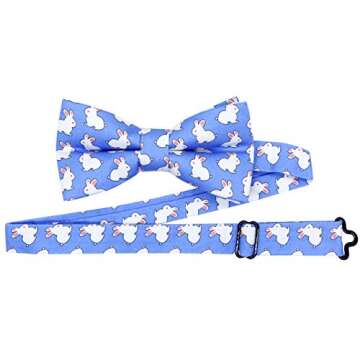 OCIA Cute Pattern Adjustable Bow Tie for Kids and Adults
