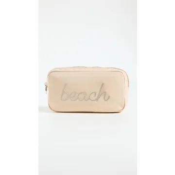 Stoney Clover Lane Women's Sand Beach Embroidered Small Pouch, Sand, Tan, One Size