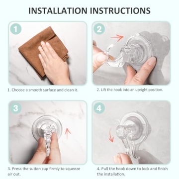 Buy VIS'V Heavy Duty Suction Cup Hooks for Easy Organization