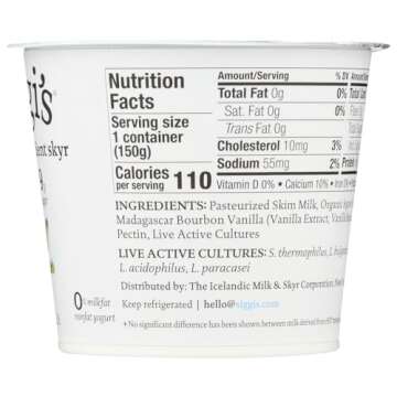 Siggis Skyr Vanilla 5.3 Ounce - Creamy & Nutritious Yogurt