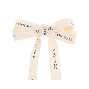 Natural Cotton Herringbone Ribbon - 5/8" x 25 Yards for Crafting