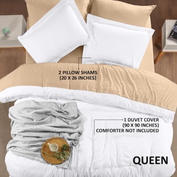 Utopia Bedding Duvet Cover Queen with Pillow Shams Set