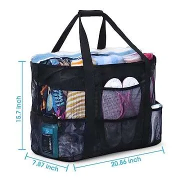 Oscaurt Extra Large Mesh Waterproof Beach Bag