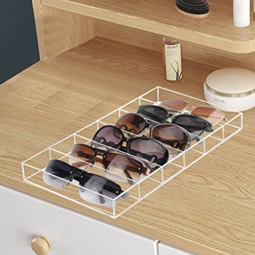 Weiai Acrylic Sunglass Organizer with 6 Slots for Glasses