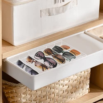 Weiai Acrylic Sunglass Organizer with 6 Slots for Glasses