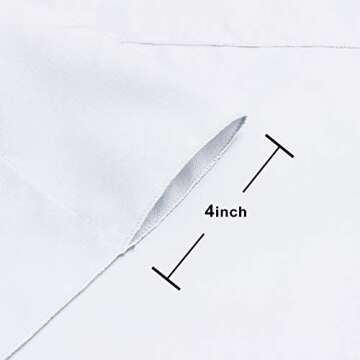 Hiasan White Backdrop Curtains for Parties, Polyester Photography Backdrop Drapes for Family Gatherings, Wedding Decorations, 5ftx10ft, Set of 2 Panels