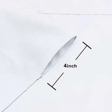 Hiasan White Backdrop Curtains for Parties, Polyester Photography Backdrop Drapes for Family Gatherings, Wedding Decorations, 5ftx10ft, Set of 2 Panels