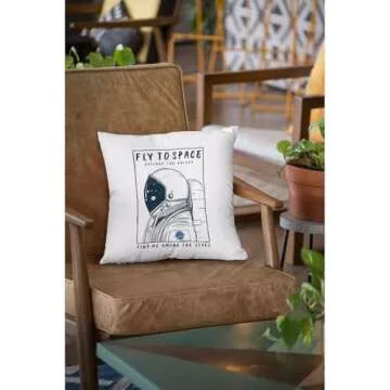 Jiaopenyou Throw Pillow Cover 18x18 Inch,Astronaut in Universe Space Throw Pillow Case,Home Decor Cushion Covers for Sofa Living Room Couch Bed