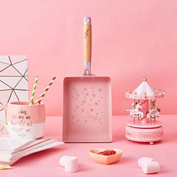 ROCKURWOK Japanese Omelette Pan Nonstick Tamagoyaki Egg Pan, Rectangle Tamago Pan Small Frying Pan, 7” x 6” Pink