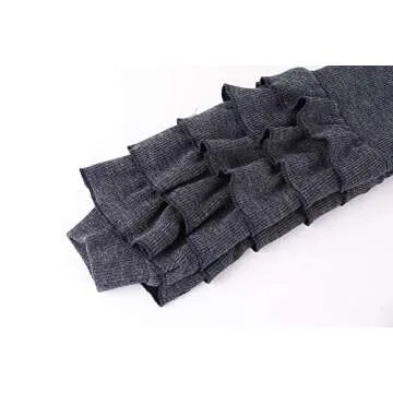 Valphsio Womens Flared Sleeve Sweater Dark Grey