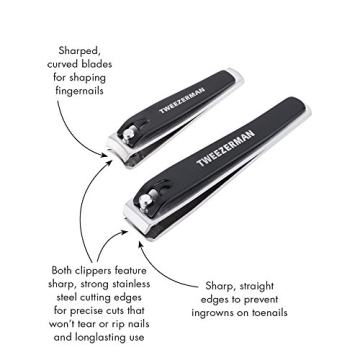 Tweezerman Stainless Steel Nail Clippers Set for Grooming