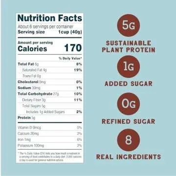 Seven Sundays Sunflower Cereal, Real Cocoa, 8 Oz Bag (Pack of 3), Grain & Gluten Free, 5g Upcycled Protein, 1g Added Sugar, Crunchy Chocolate Snack