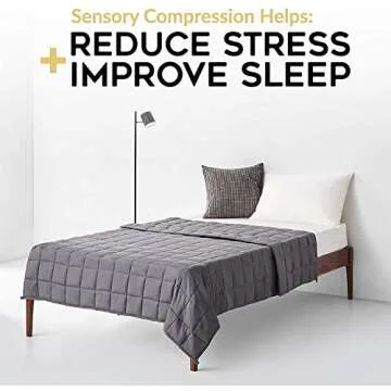 YnM Weighted Blanket,Heavy 100 Percent Oeko-Tex Certified Cotton Material(Dark Grey, 80''x87'' 30lbs), Two Persons(140~240lb) Sharing Use on Queen/King Bed | A Duvet Included