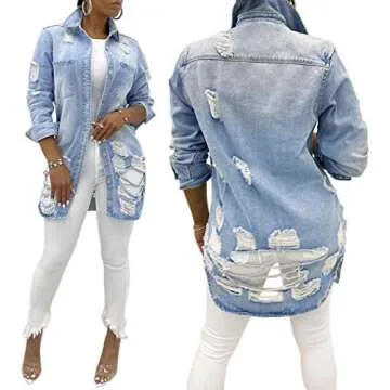 Stylish SeNight Denim Jacket for Women With Unique Design