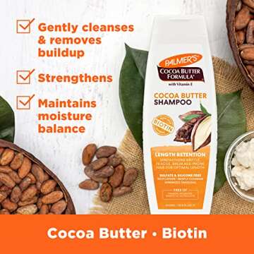 Palmer's Cocoa Butter Formula Biotin Length Retention Shampoo, 13.5 Fl Oz