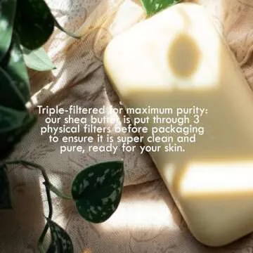 Raw Shea Butter - 100% Pure African Unrefined Shea Butter for Hair | Skin Moisturizer for Face and Body | Use for Soap Base, DIY Whipped Lotion, Lip Balm - 8 oz Block