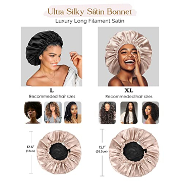 YANIBEST Satin Bonnet Adjustable Silky Bonnet for Hair