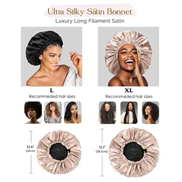 YANIBEST Satin Bonnet Adjustable Silky Bonnet for Hair
